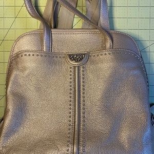 Brighton Leather Backpack Pewter F800159